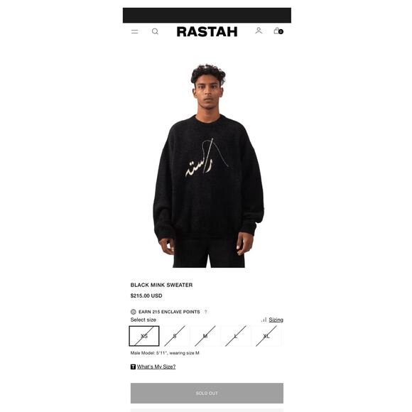 NWOT RASTAH Mink Yarn Sweater Unisex L Luxury Streetwear - Picture 7 of 13